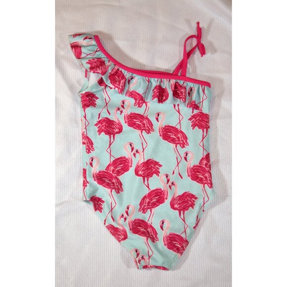 Gymboree Pink Flamingo Swimsuit size XS (4) - Picture 2 of 6